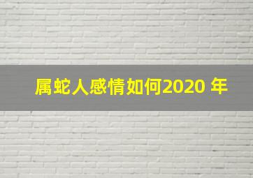 属蛇人感情如何2020 年